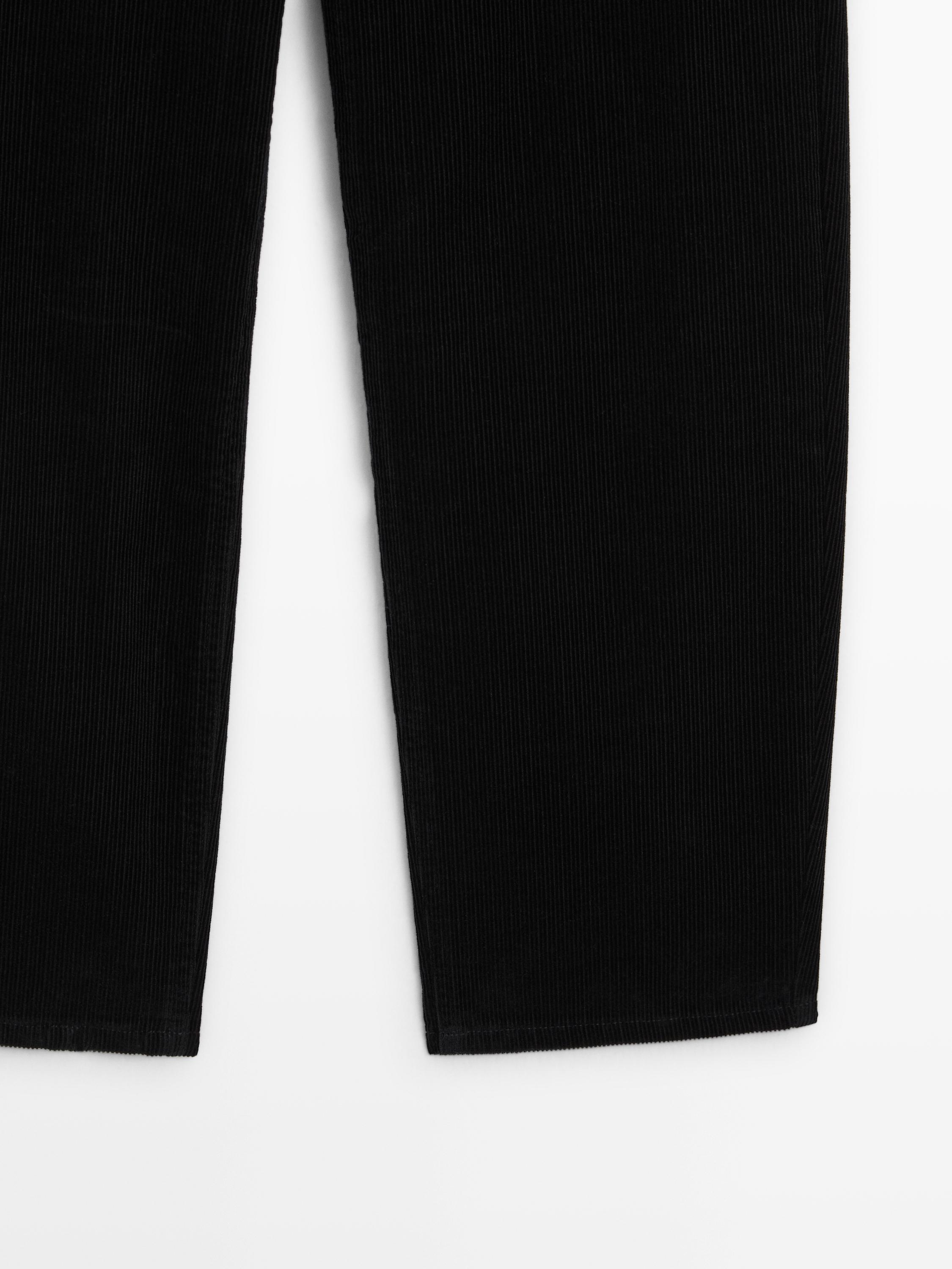 Barrel fit corduroy trousers
